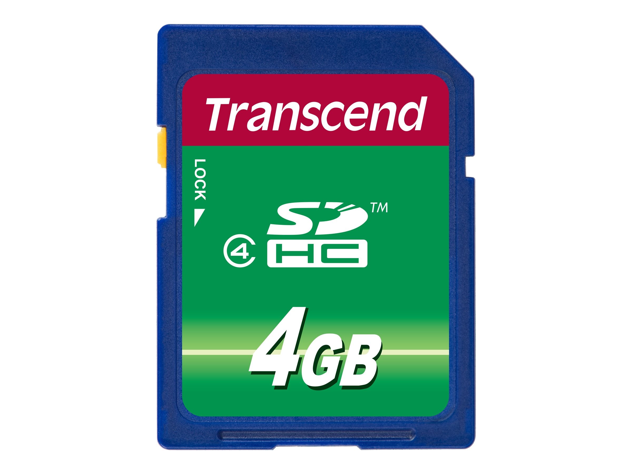 TRANSCEND 4GB SDHC Karte Class 4 Vorderansicht