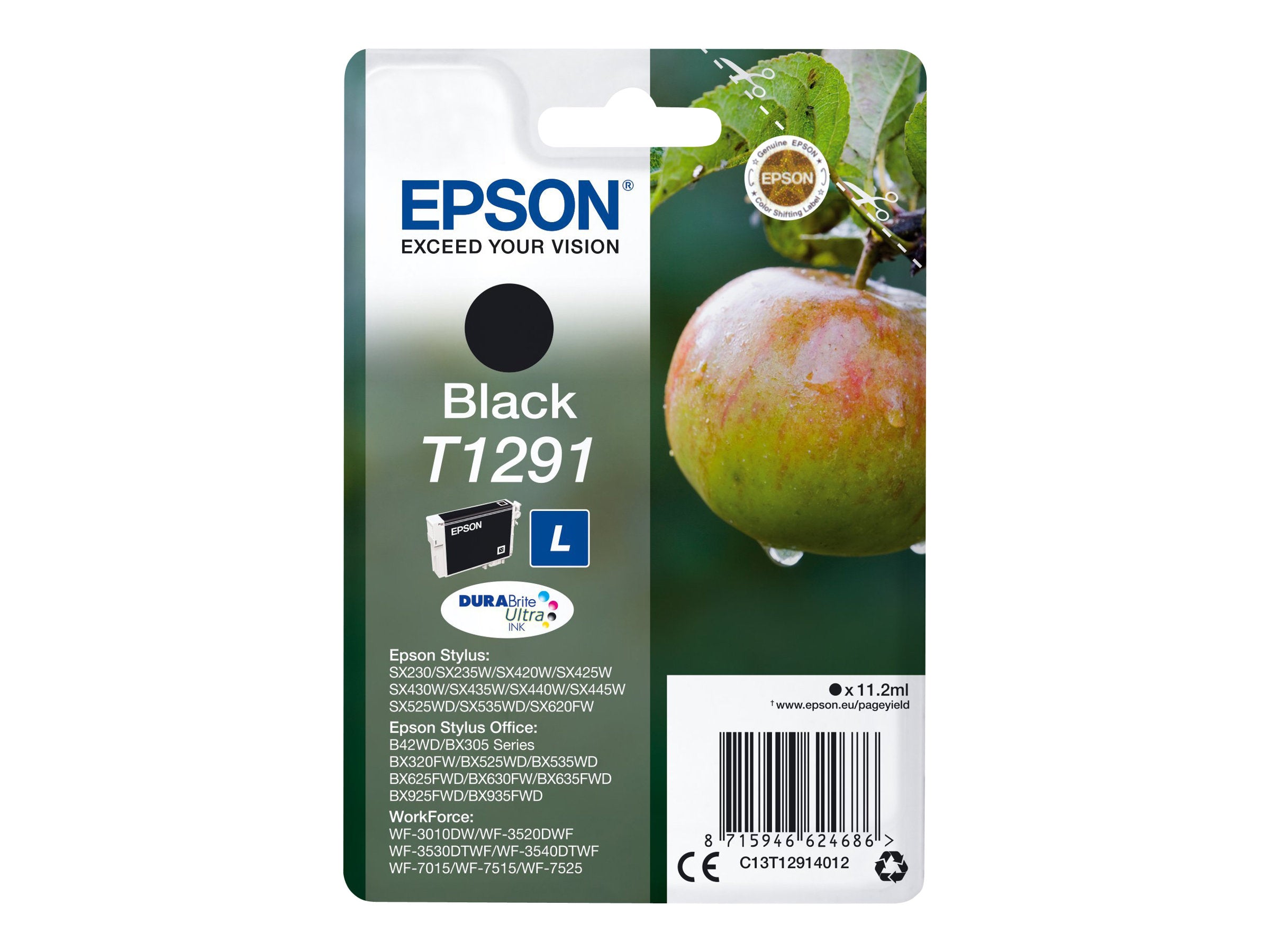 EPSON T1291 Tintenpatrone schwarz Verpackung