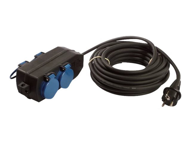 BACHMANN Verteilersteckdose 4xCEE7/3 10m IP44 - Vorderansicht