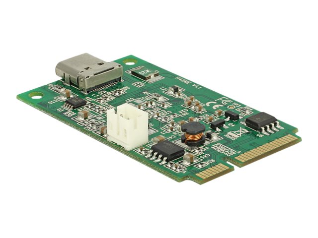 DELOCK Mini PCIe I/O PCIe full size 1 x USB Type-C 3.1 Gen 2 Buchse - Vorderansicht