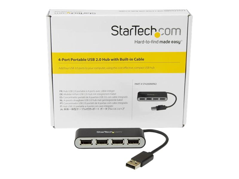 STARTECH.COM 4-Port Portable USB 2.0 Hub Vorderansicht
