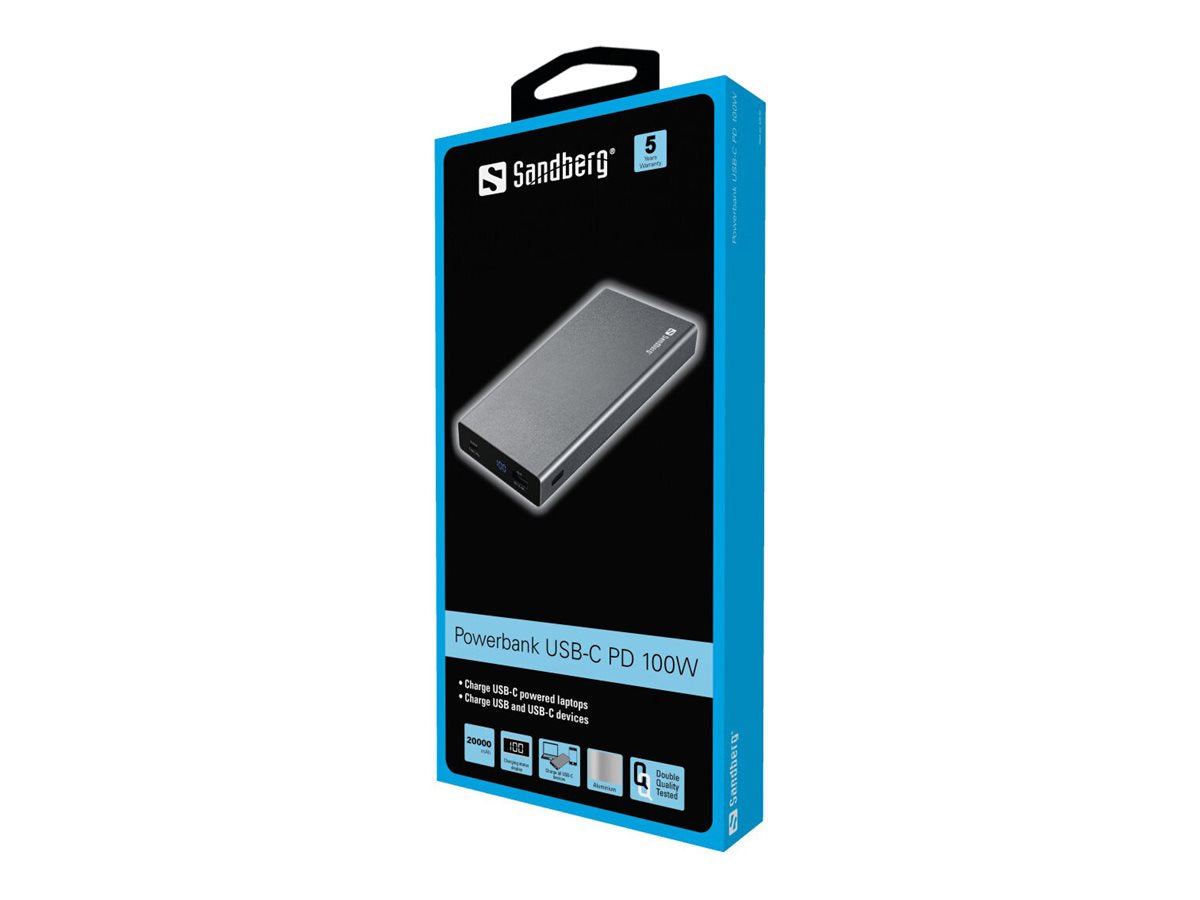 SANDBERG Powerbank USB-C PD 100W 20000 Verpackung