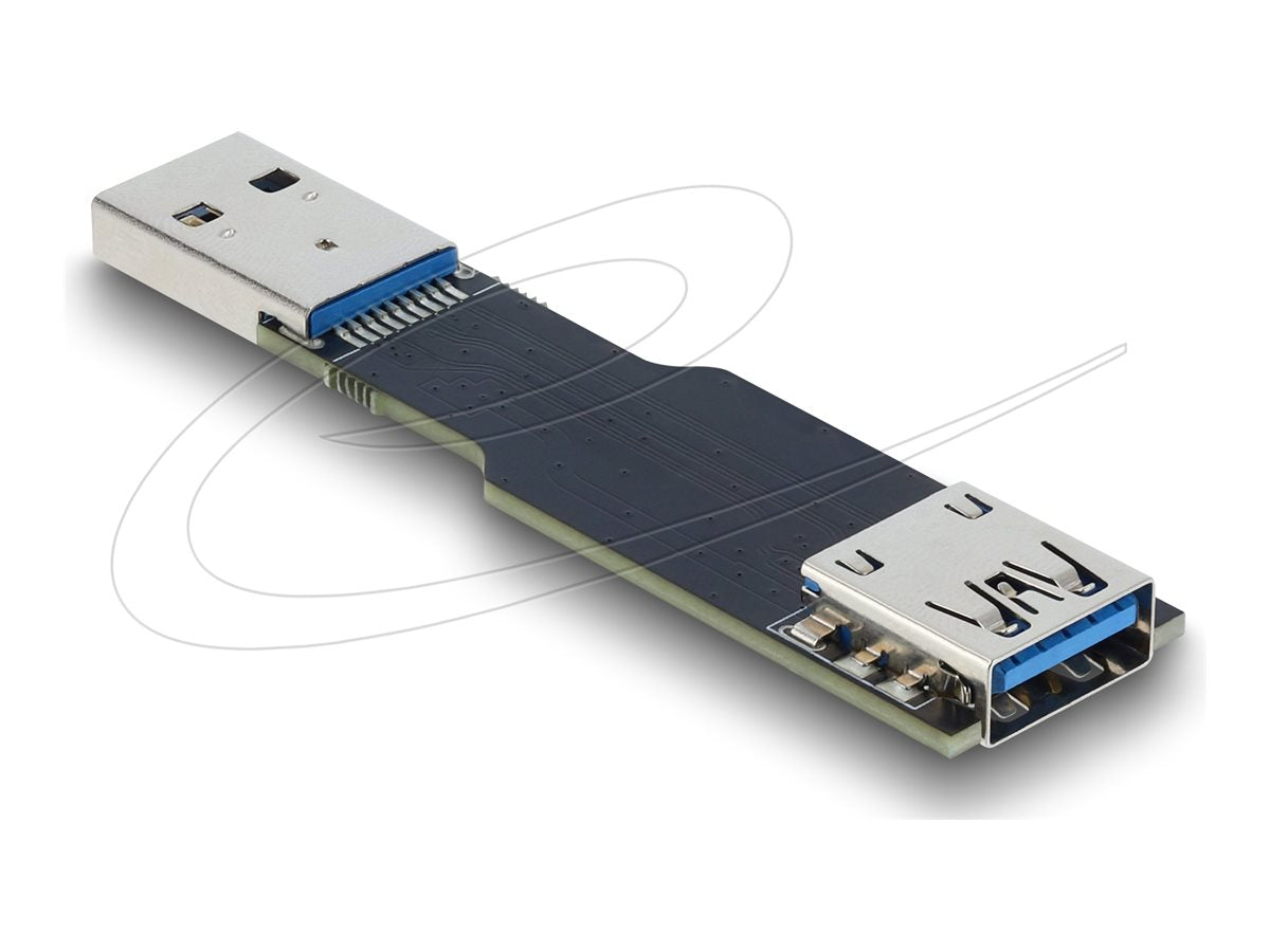 DELOCK USB 10 Gbps Adapter USB Typ-A Buchse zu Stecker gerade flach - Vorderansicht