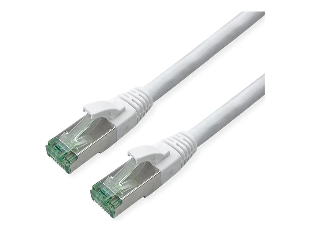 ROLINE RM Patchkabel Kat.6A S/FTP PiMF weiss 2m - Vorderansicht