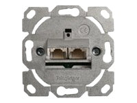 TELEGÄRTNER Dose AMJ45 ohne Zentralplatte 2x RJ-45 Kat.6A Class EA
