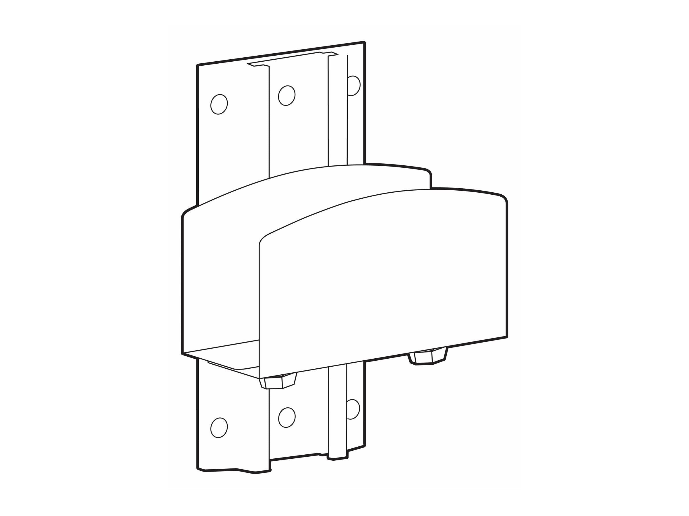 Vorderansicht der ERGOTRON MEDIUM PC MOUNT FOR LX PRO WALL SYSTEM