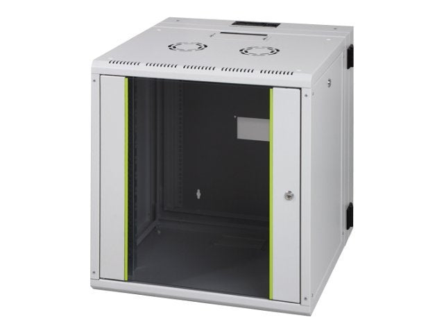 DIGITUS 48,3cm 19Zoll Wandschrank mit Schwenkrahmen 20HE - Vorderansicht