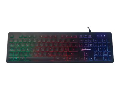 Detailansicht der Tasten der MANHATTAN Ultraflachen USB-Gaming-Tastatur