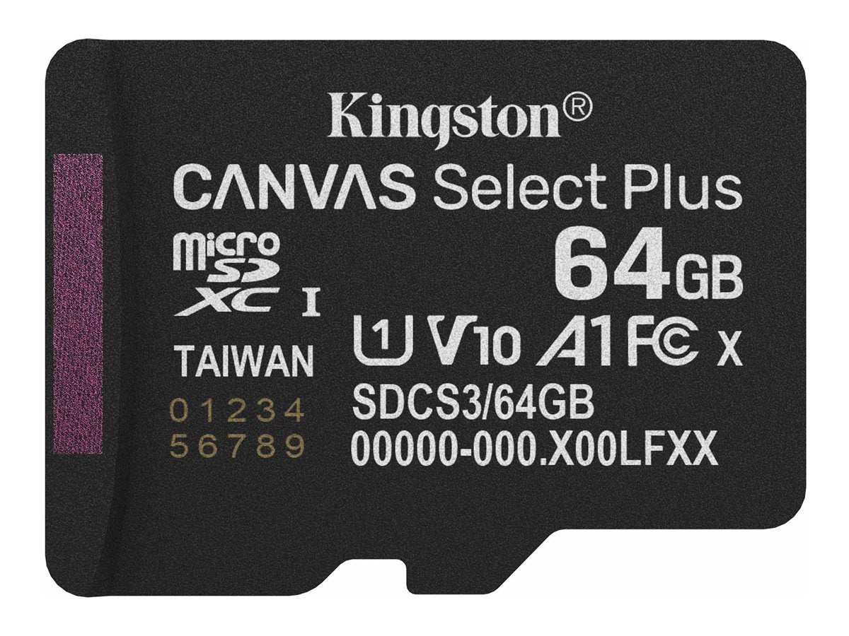 KINGSTON 64GB micSDXC Canvas Select Plus Gen3 Vorderansicht
