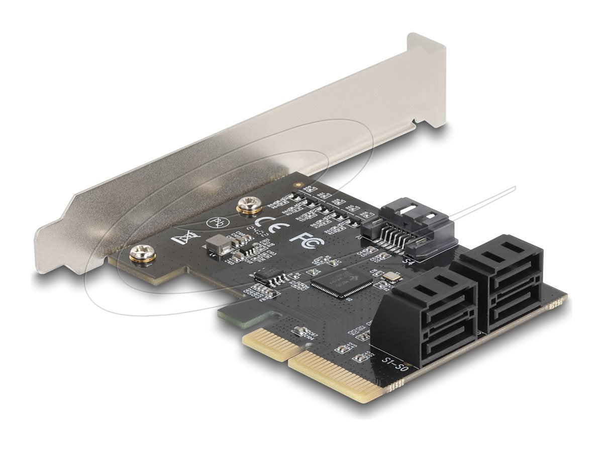 DELOCK PCI Express x4 Karte zu 5 Port SATA Kontroller - Vorderansicht