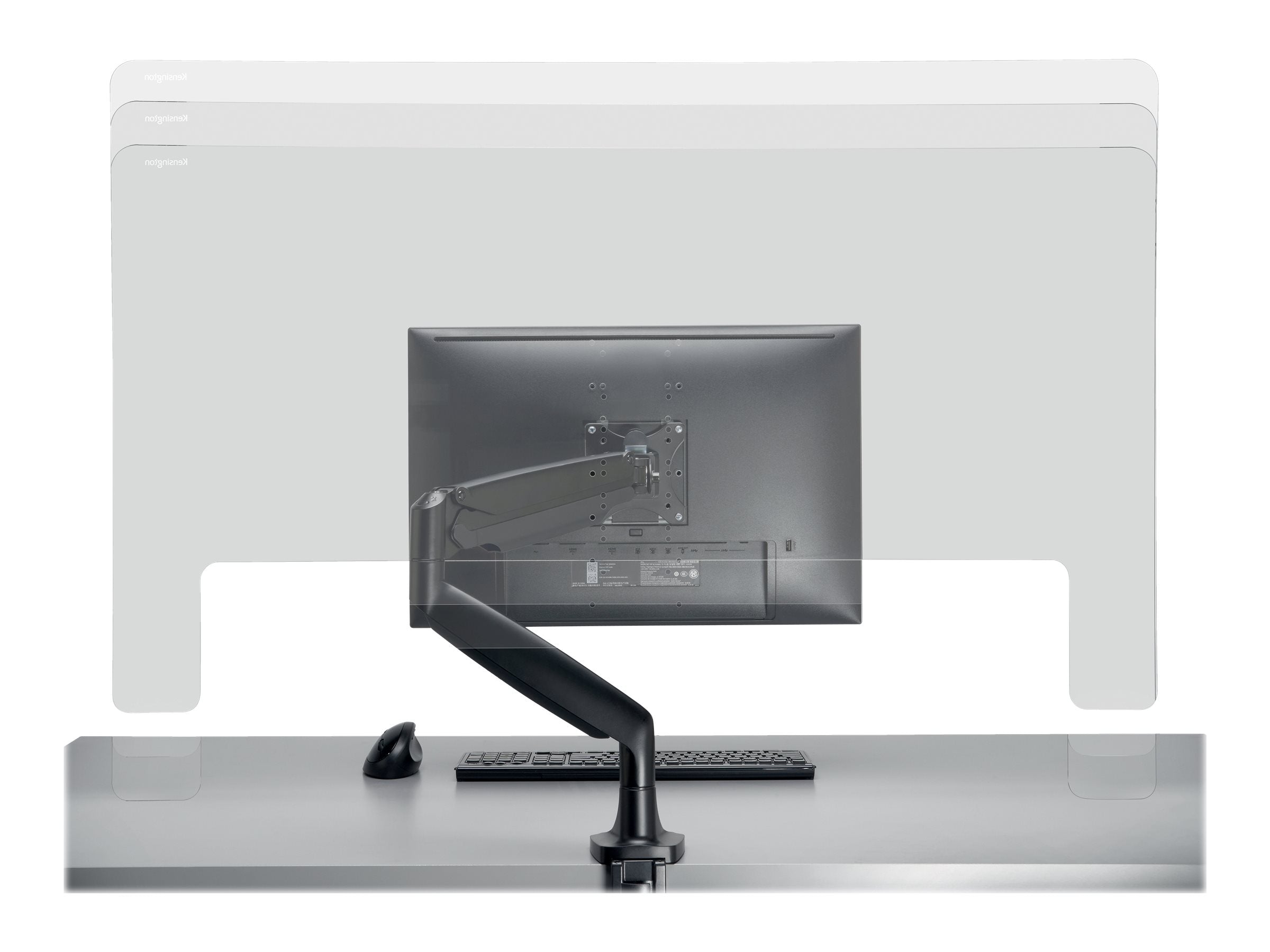 KENSINGTON KGuard Monitor montierter Schreibtischbildschirm Seitenansicht