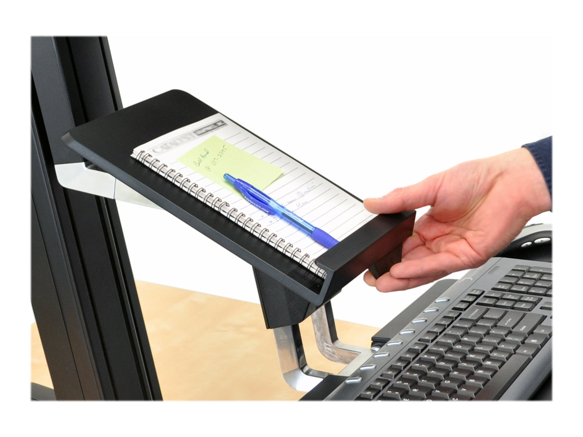 ERGOTRON Dokumenten Halter fuer WorkFit-S schwarz - Vorderansicht