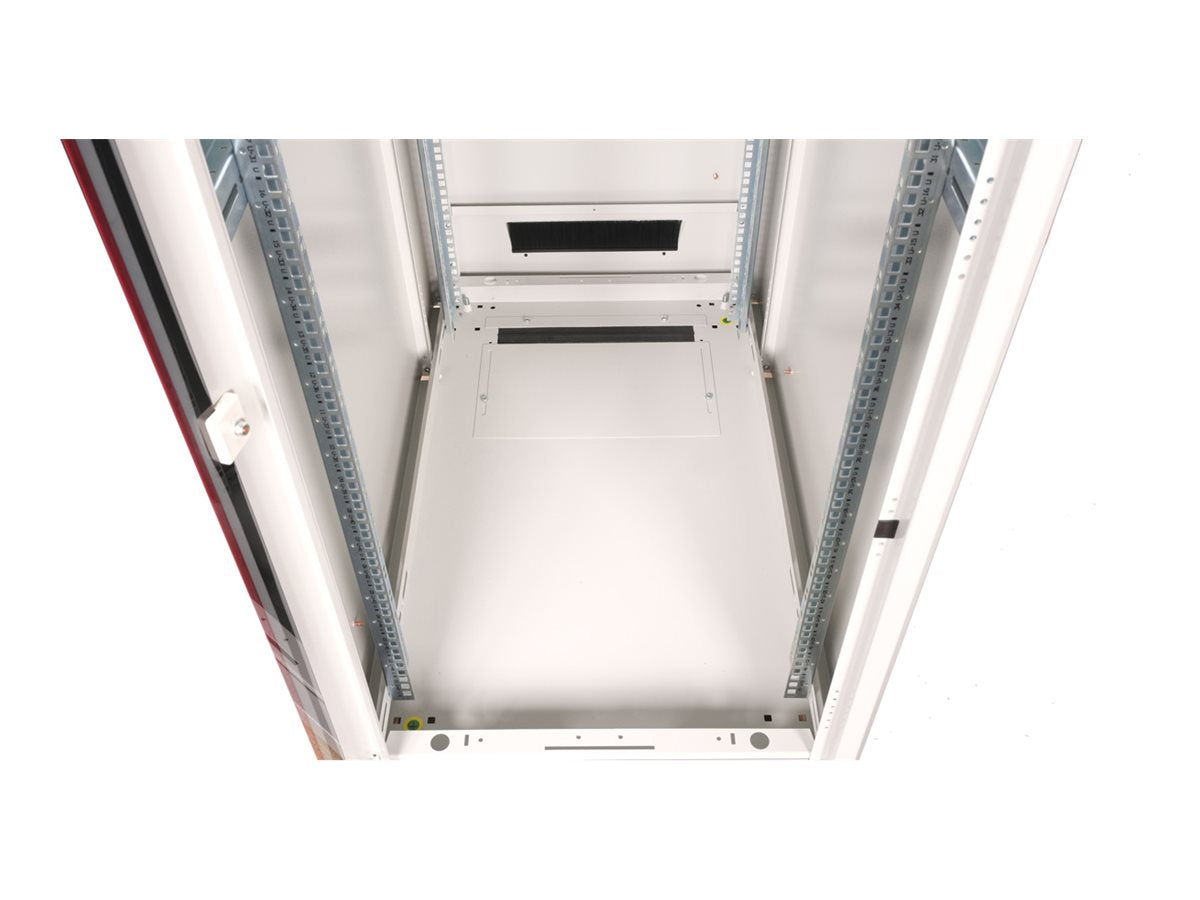 ROLINE Netzwerkschrank Pro 48,26cm 19Zoll 47 HE 600x1000 BxT Glastür grau - Vorderansicht