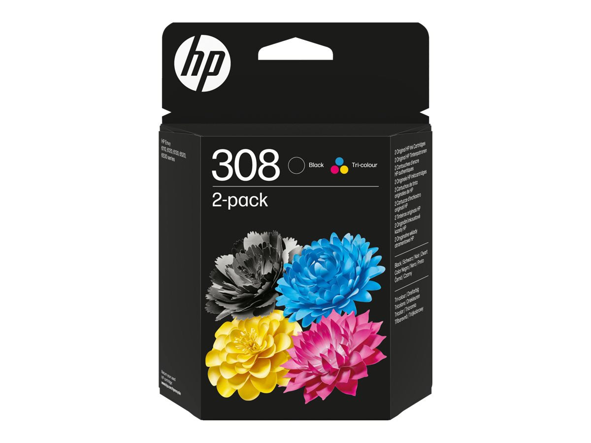 HP 308 Black/Tri-Color Ink Cartridge Combo 2-Pack Detailansicht