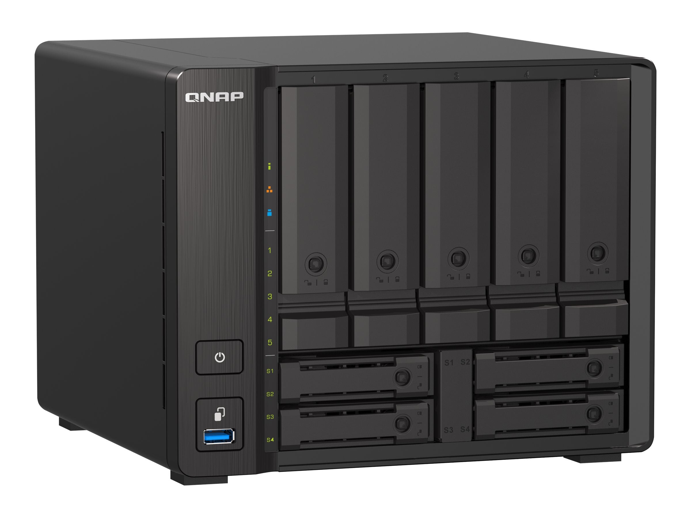 QNAP TS-h973AX 9-bay NAS Vorderansicht