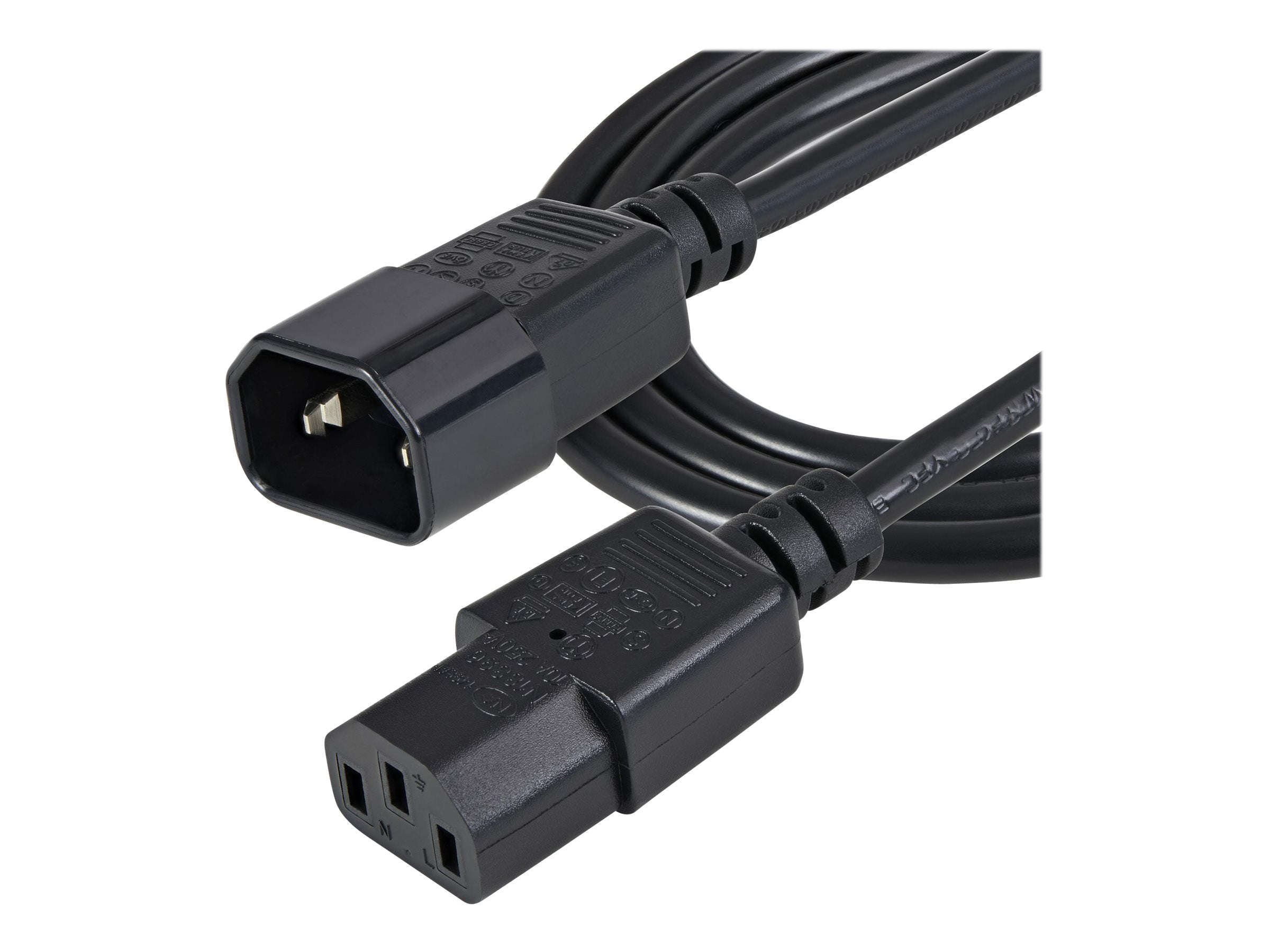 STARTECH.COM 1m Standard Computer Power Cord Extension - Vorderansicht