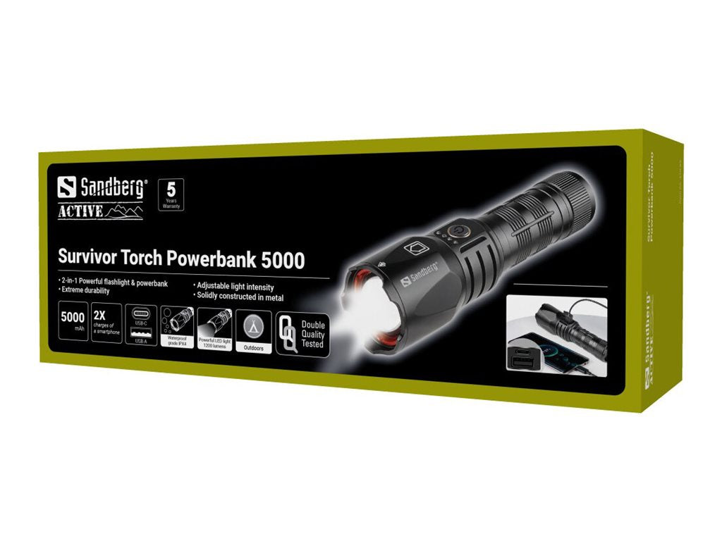 SANDBERG Survivor Torch Powerbank 5000 Verpackung