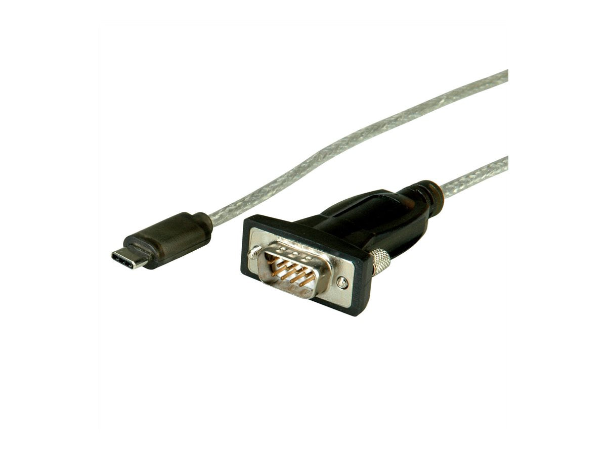 ROLINE Konverterkabel USB C-RS232 DB9 1,8m Verpackung