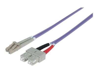 INTELLINET LWL Kabel LC/SC OM4 5m violett Duplex Multimode - Anschlussansicht
