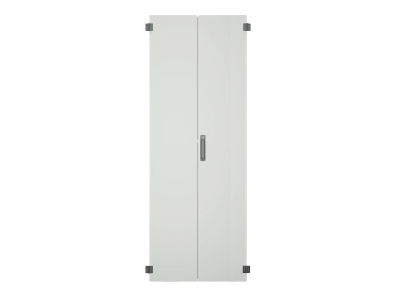 EFB 48,26cm 19Zoll Geteilte Stahltuer GRAU Vorderansicht
