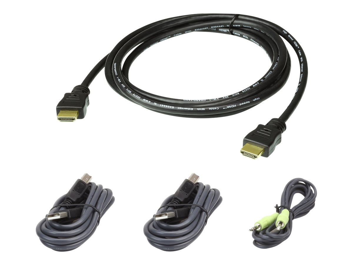 ATEN 2L-7D02UHX4 USB HDMI Secure KVM Kabel Set - Vorderansicht