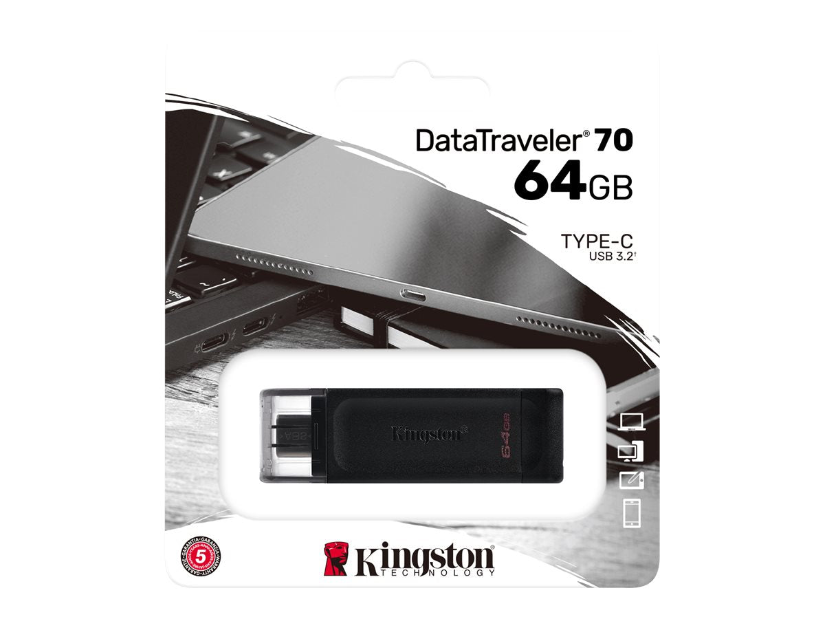 KINGSTON 64GB USB-C3.2 Gen1 DataTraveler 70 Detailansicht