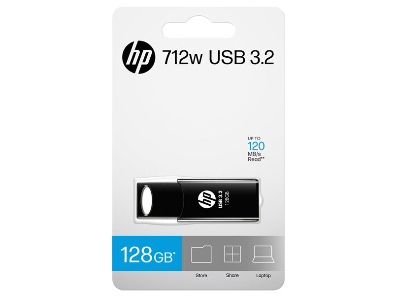 HP 128GB 712w Black USB 3.2 Flash Drive Verpackung