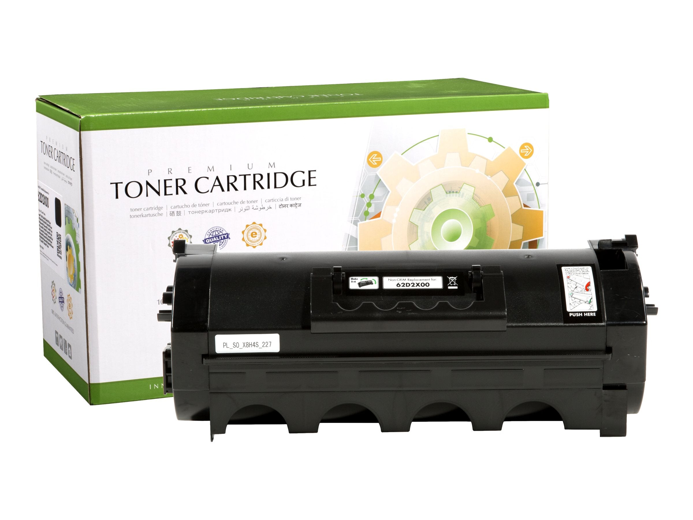 STATIC Toner cartridge compatible with Lexmark 62D2X00 black - Vorderansicht