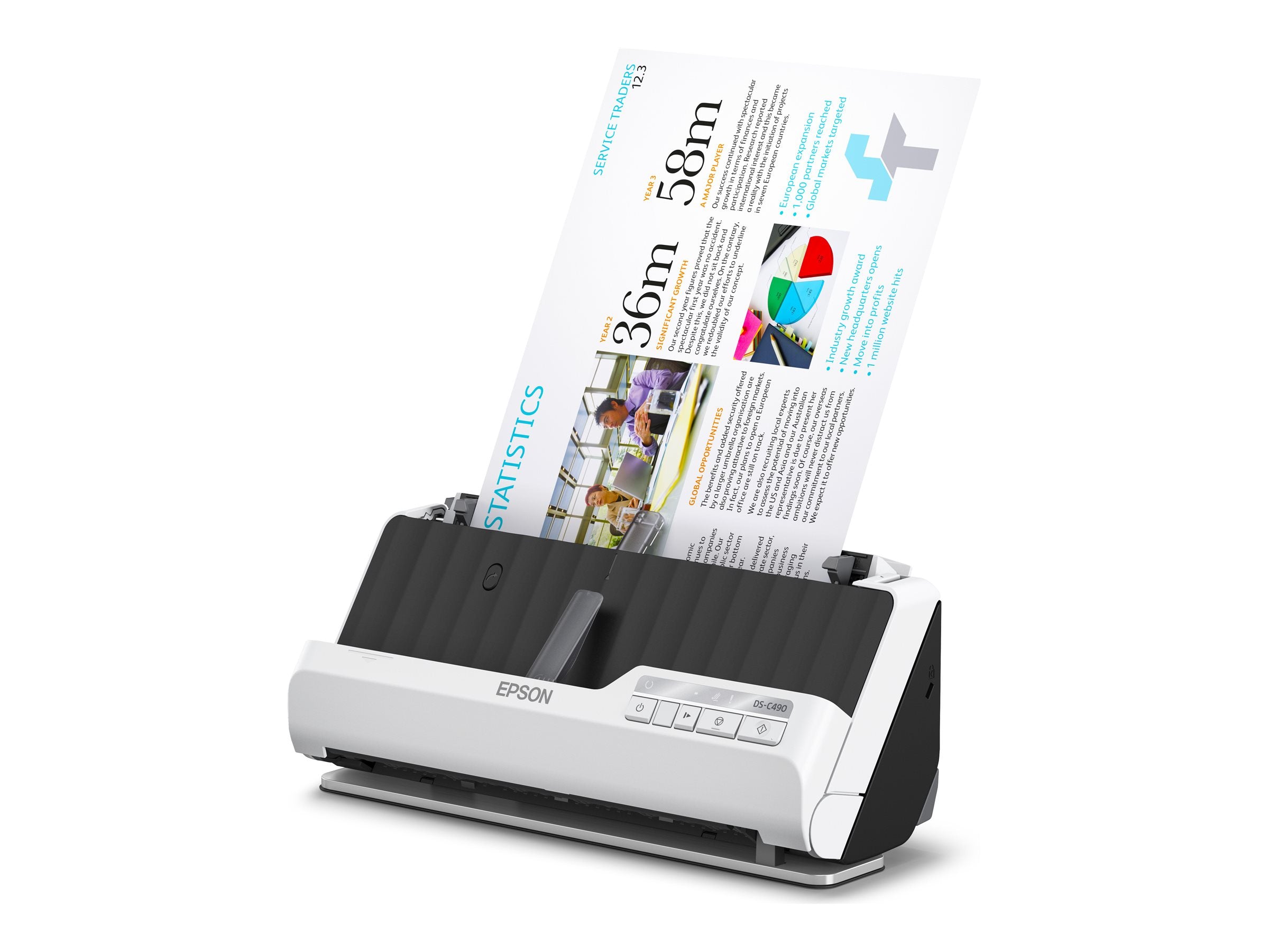 EPSON WorkForce DS-C490 Duplex Scanner Vorderansicht