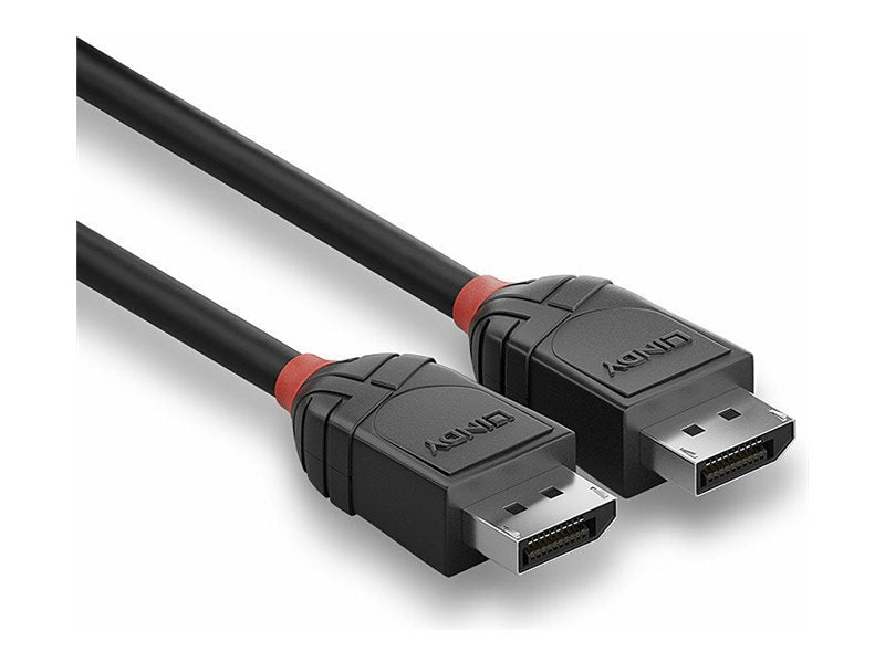 LINDY 3m DisplayPort 1.2 Kabel Black Line - Detailansicht der Stecker