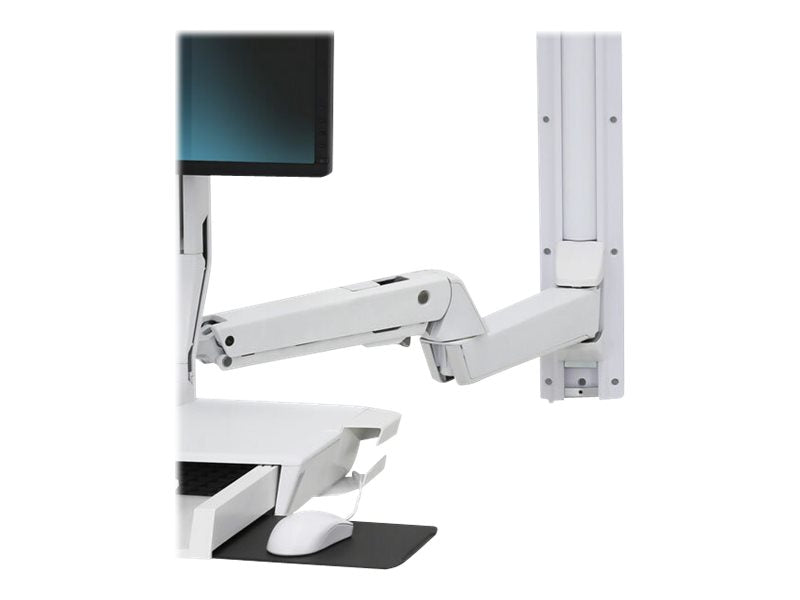 ERGOTRON SV Sitz-Steh-Kombiverlaengerung weiss um 43cm - Vorderansicht
