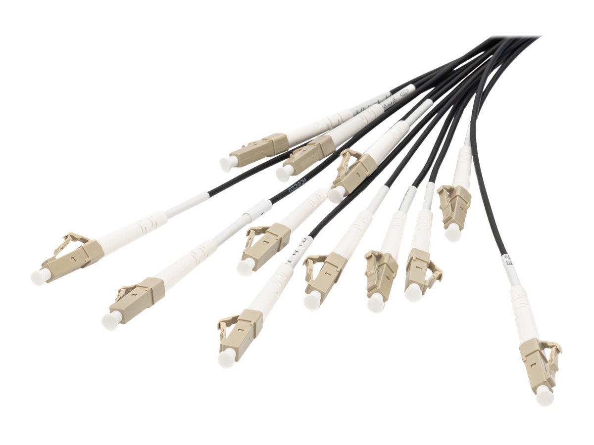 DIGITUS Breakout cable 12 Fibers OM4 LC/UPC-LC/UPC 150m Vorderansicht