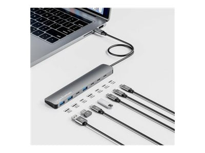 MANHATTAN 7-Port 10G/5G USB-C/USB-A Hub Detailansicht