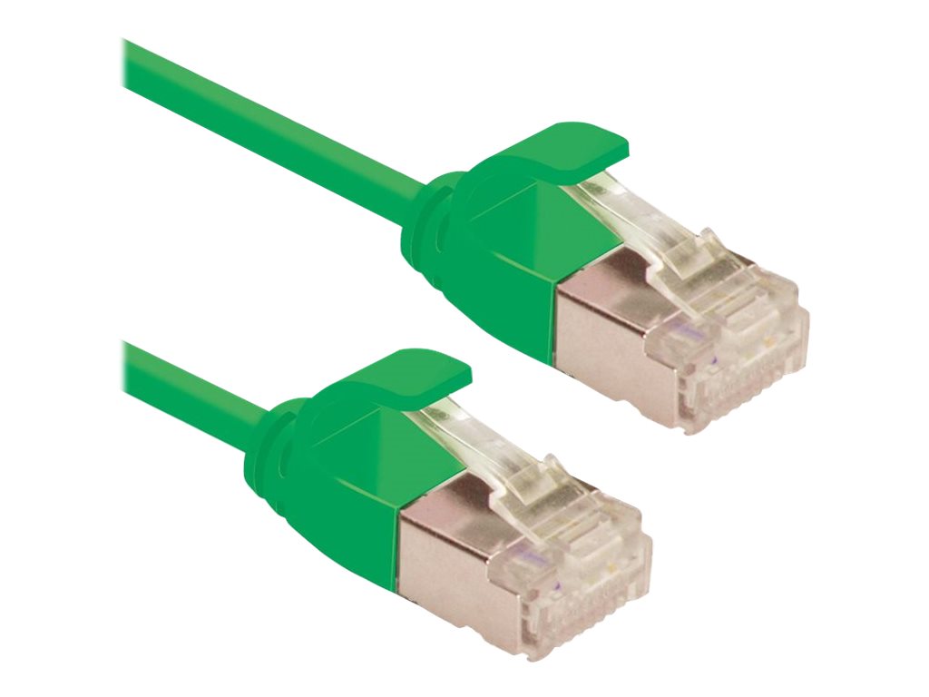 ROLINE U/FTP DataCenter Patchkabel Kat 6A Class EA LSOH slim grun 0,5m - Detailansicht