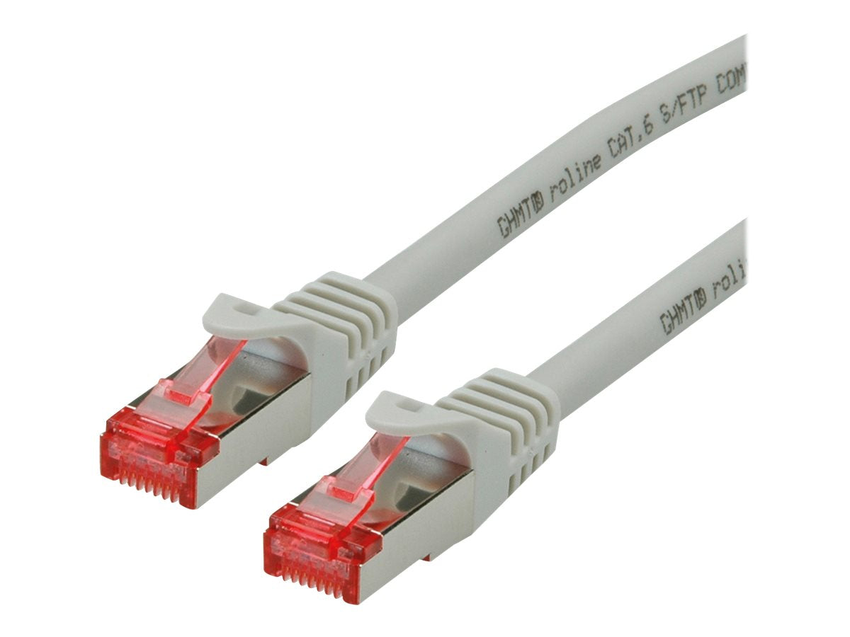 ROLINE Patchkabel Kat.6 S/FTP PiMF 3m grau - Vorderansicht