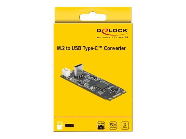 DELOCK Konverter M.2 Key B+M Stecker zu USB Type-C Buchse - Anschlussansicht