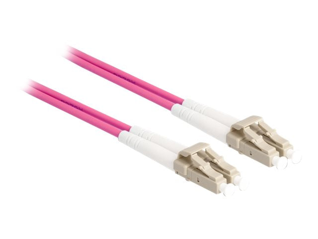 DELOCK LWL Kabel mit Metallarmierung LC Duplex zu LC Duplex Multimode OM4 1m - Vorderansicht