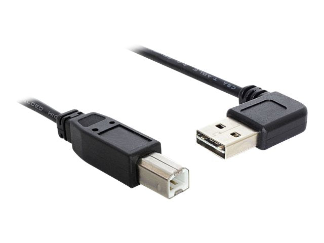 DELOCK Kabel EASY USB 2.0-A 90G gewinkelt > B Stecker/Stecker 2 m - Vorderansicht