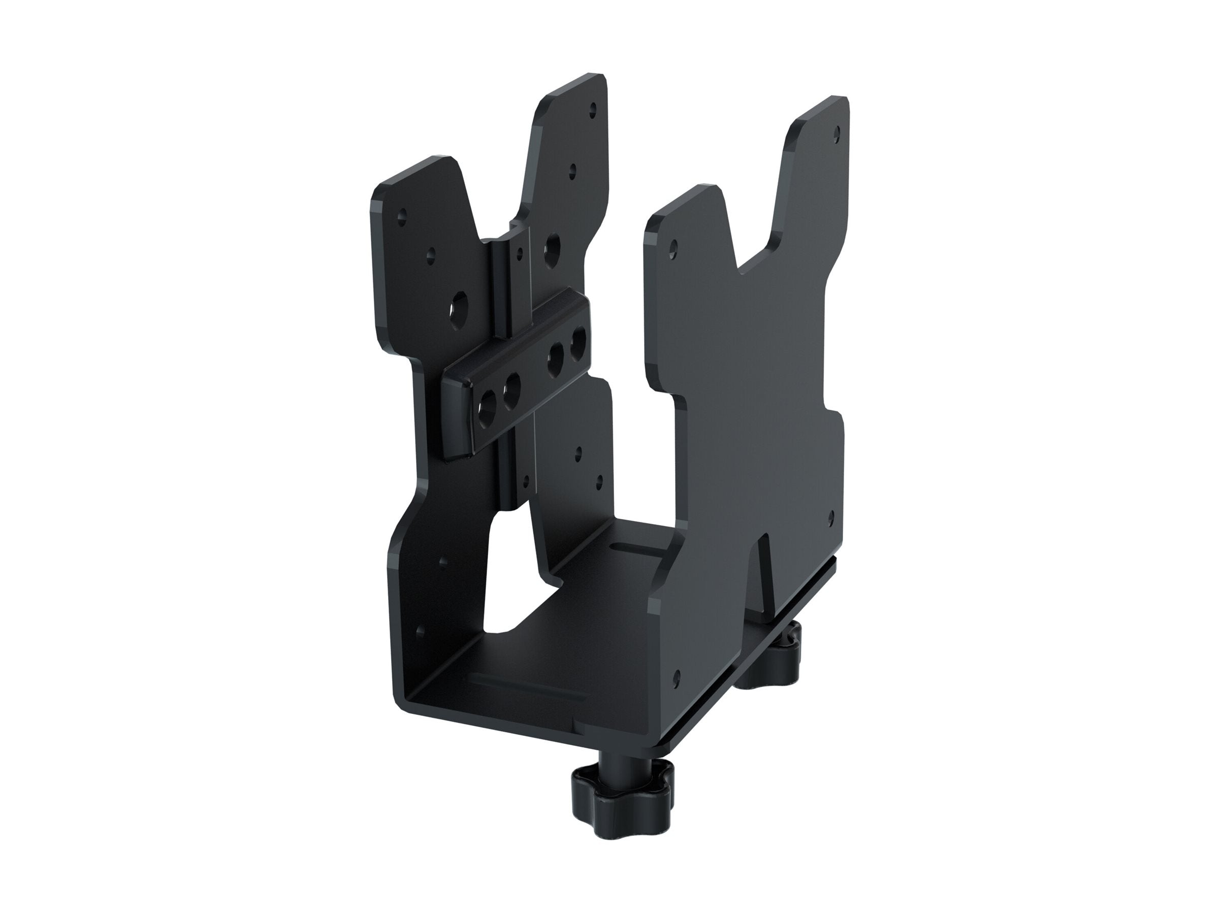 Detailansicht der Montagekomponenten des ERGOTRON MINI PC MOUNT FOR LX PRO WALL SYSTEM black