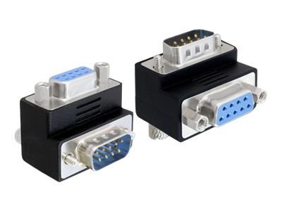 DELOCK Adapter Sub-D 9Pin St/Bu 90 gewinkelt - Vorderansicht