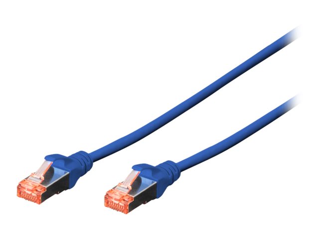 DIGITUS CAT 6 S-FTP Patchkabel Cu LSZH AWG 27/7 Lange 1 m 10 Stuck Farbe Blau