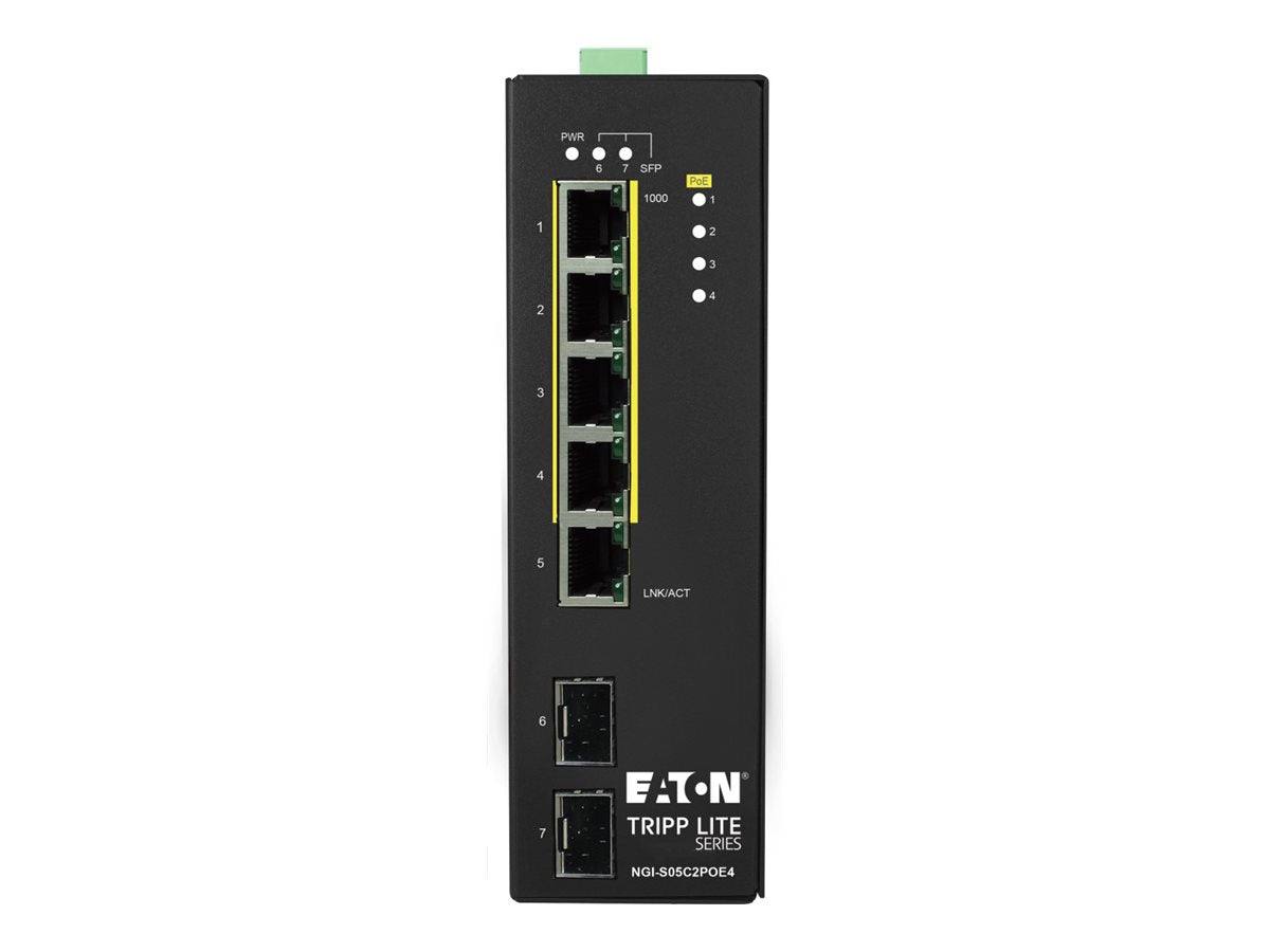 EATON TRIPPLITE 5-Port Lite Managed Industrial Gigabit Ethernet Switch Vorderansicht