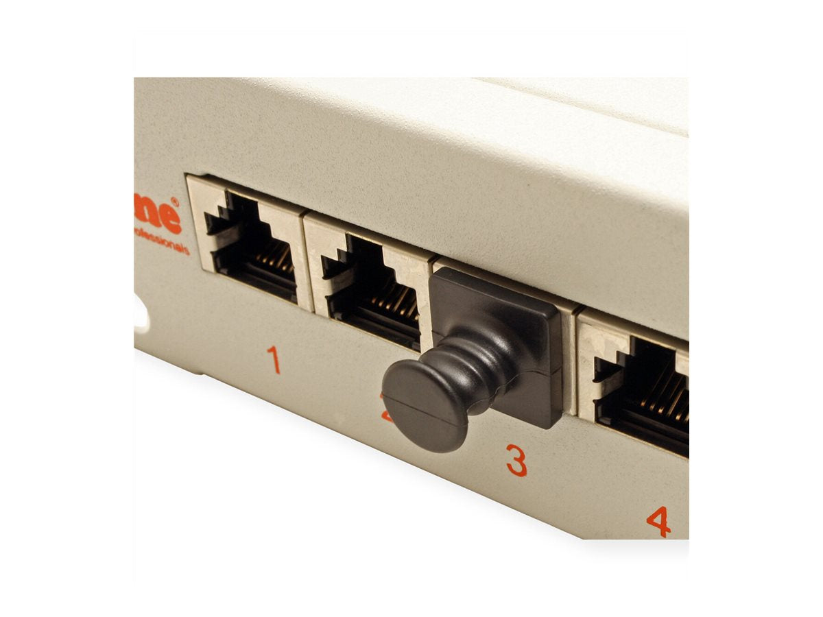 VALUE RJ45-Buchsen-Staubschutz 10er Set schwarz - Anwendung