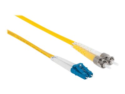 INTELLINET LWL Kabel LC/ST OS2 2m gelb 9/125um Duplex Singlemode - Detailansicht
