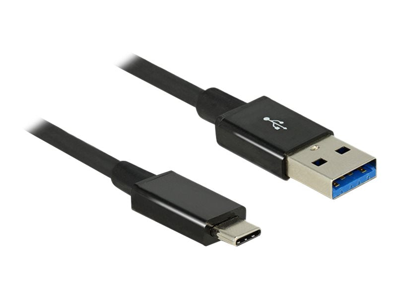 DELOCK Kabel USB 3.1 Gen 2 USB Type-C Stecker > USB Typ-A Stecker 1,0m - Vorderansicht