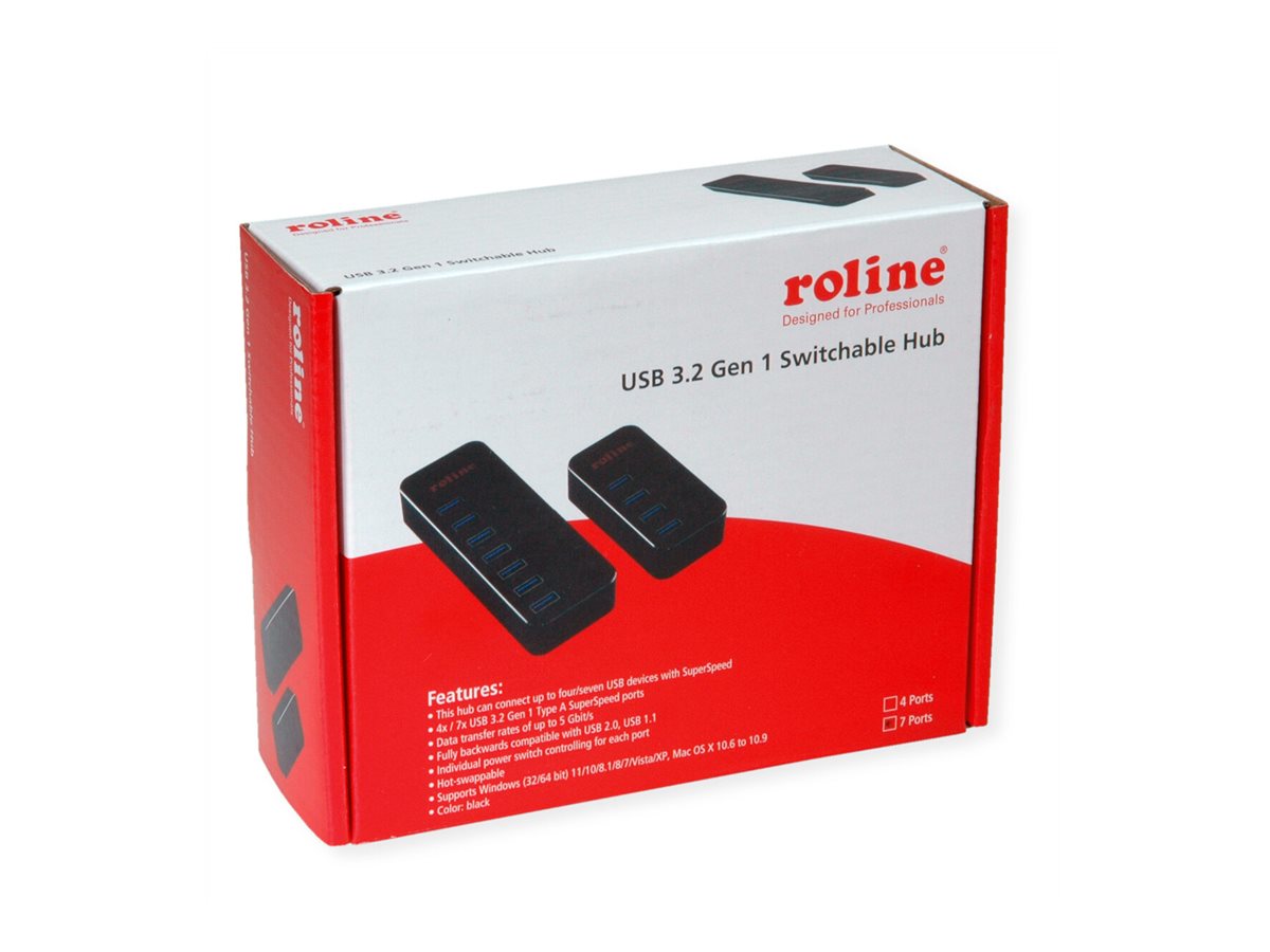 ROLINE USB 3.2 Gen 1 Notebook Hub Vorderansicht