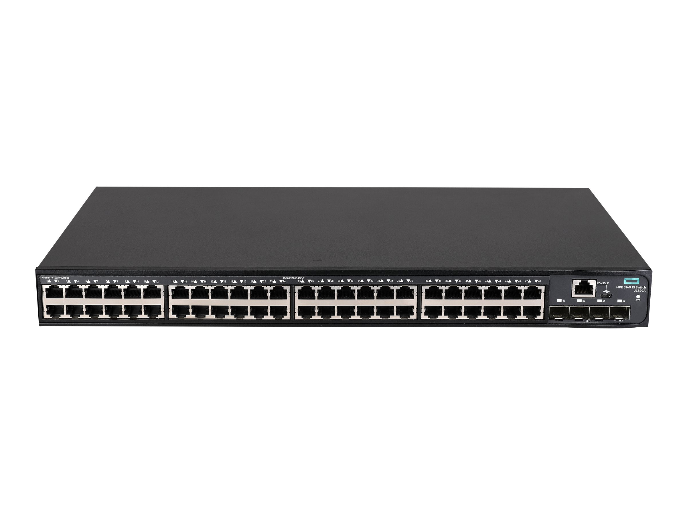 ARUBA HPE FlexNetwork 5140 48G 4SFP+ EI Switch Vorderansicht