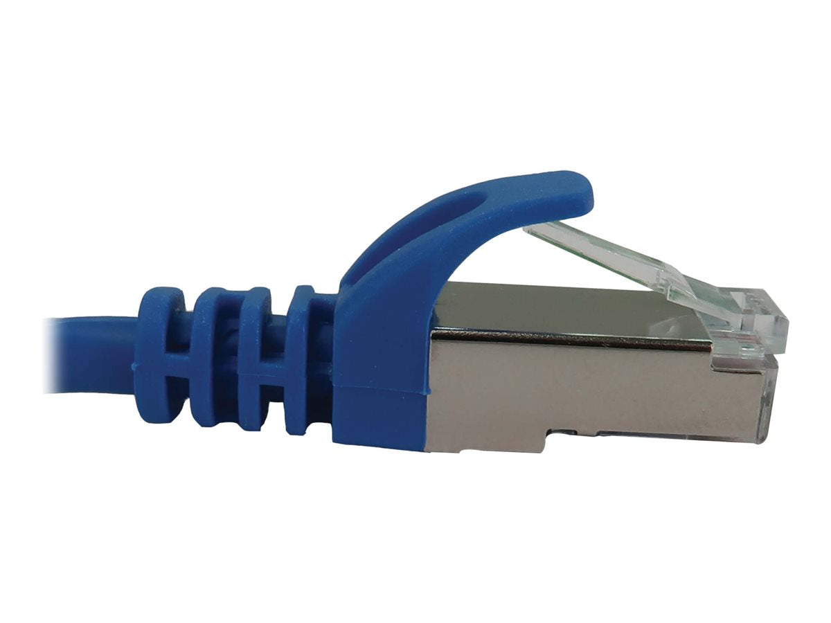 EATON TRIPPLITE Cat6a 10G Snagless Shielded Slim STP Ethernet Cable RJ45m/M PoE Blue 15ft. 4