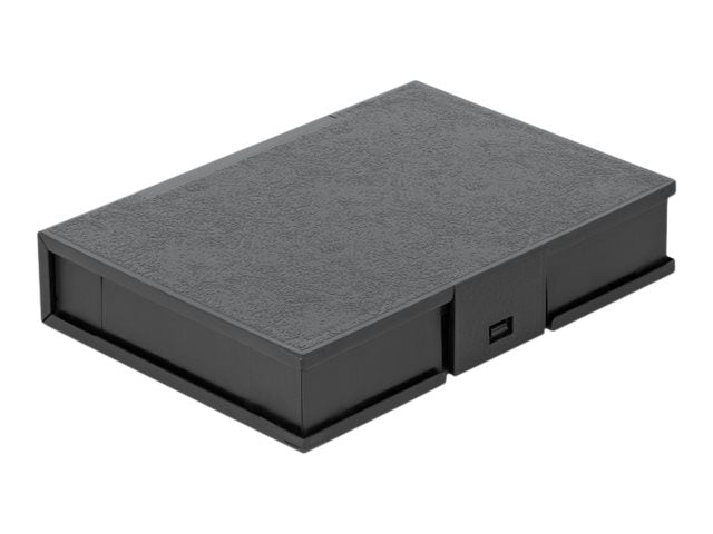 DELOCK Schutzbox für 8,89cm 3,5Zoll HDD schwarz - Vorderansicht