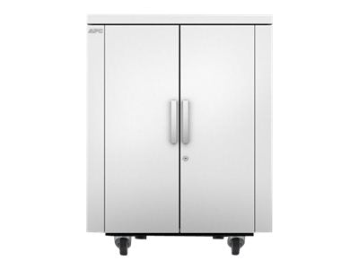 APC NetShelter CX Secure Soundproof Server Room in a Box Enclosure Shock Packaging Rack cabinet with white 18U 19